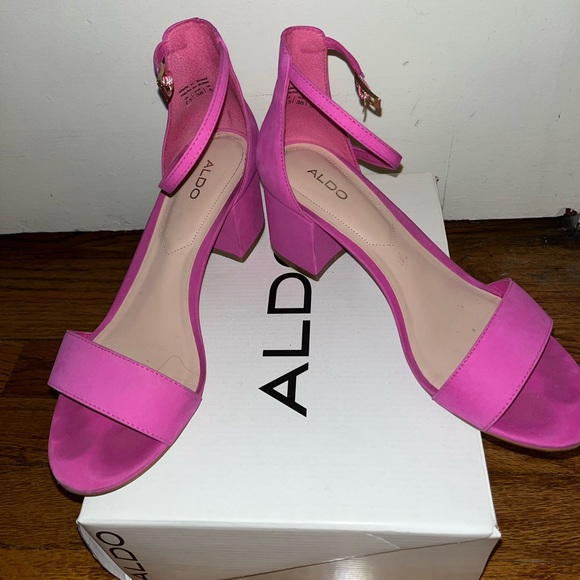 Aldo hot pink strap heels - Picture 2 of 4